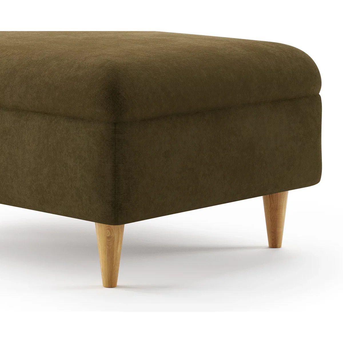 Capri Sage Chenille Fabric Footstool – image 3