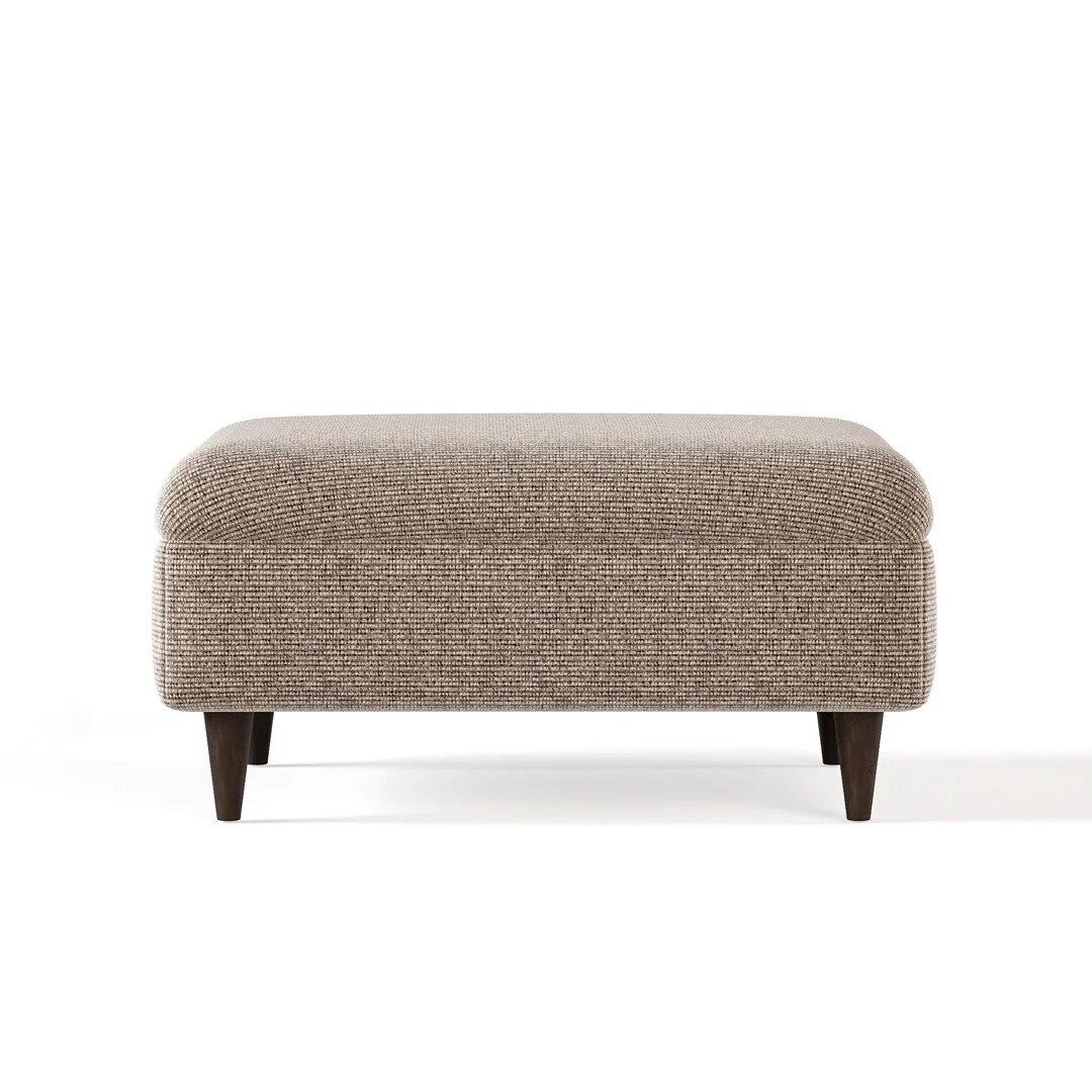Capri Mushroom Fabric Footstool – image 2