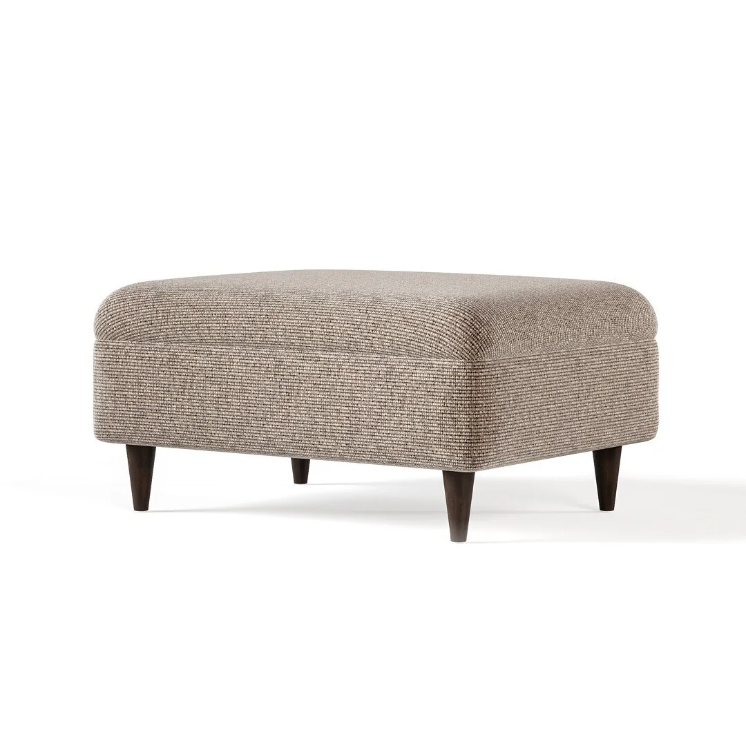Capri Mushroom Fabric Footstool – image 3