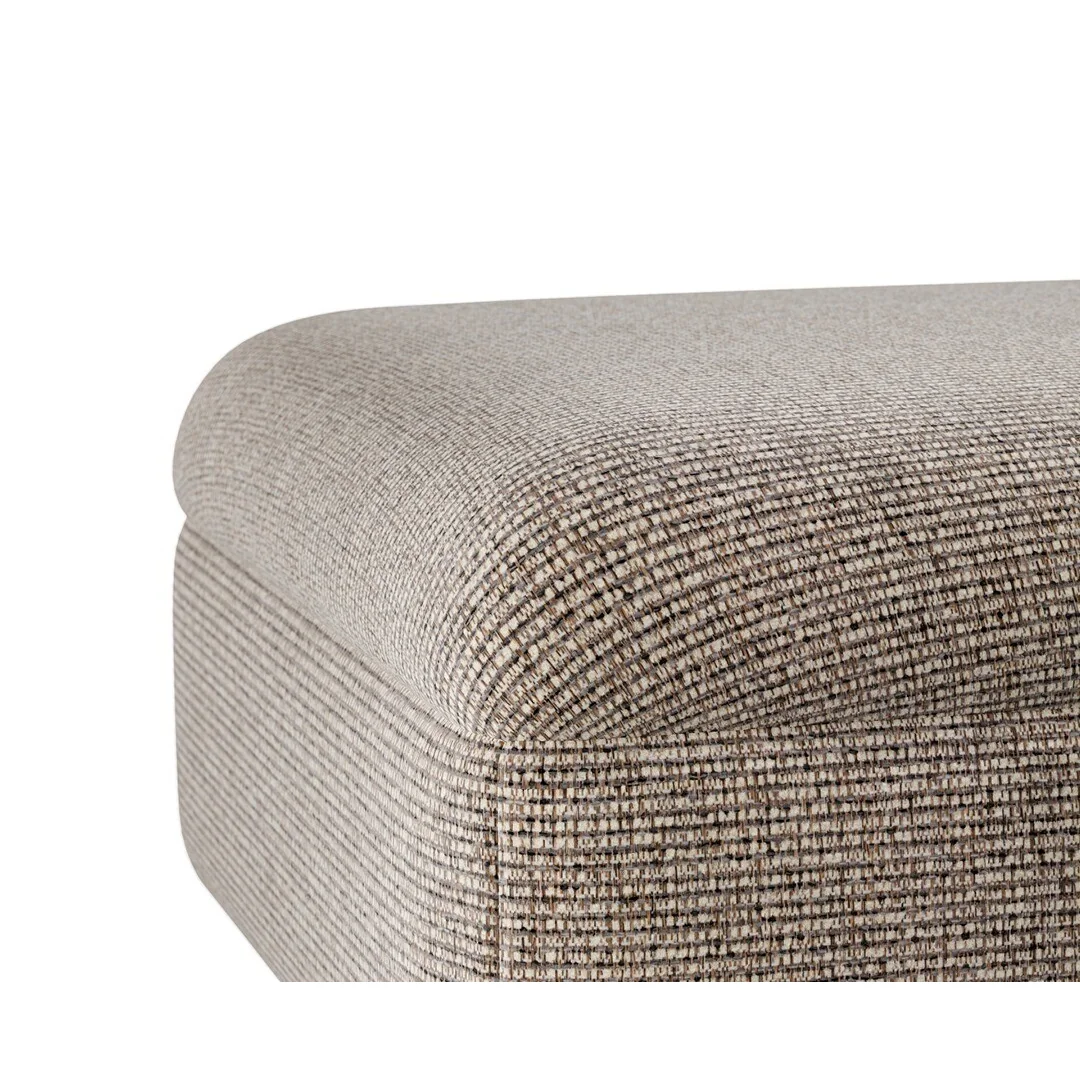Capri Mushroom Fabric Footstool – image 4
