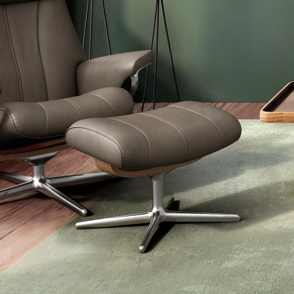 Stressless Paul Footstool With Cross Base - Batick Leather – image 2