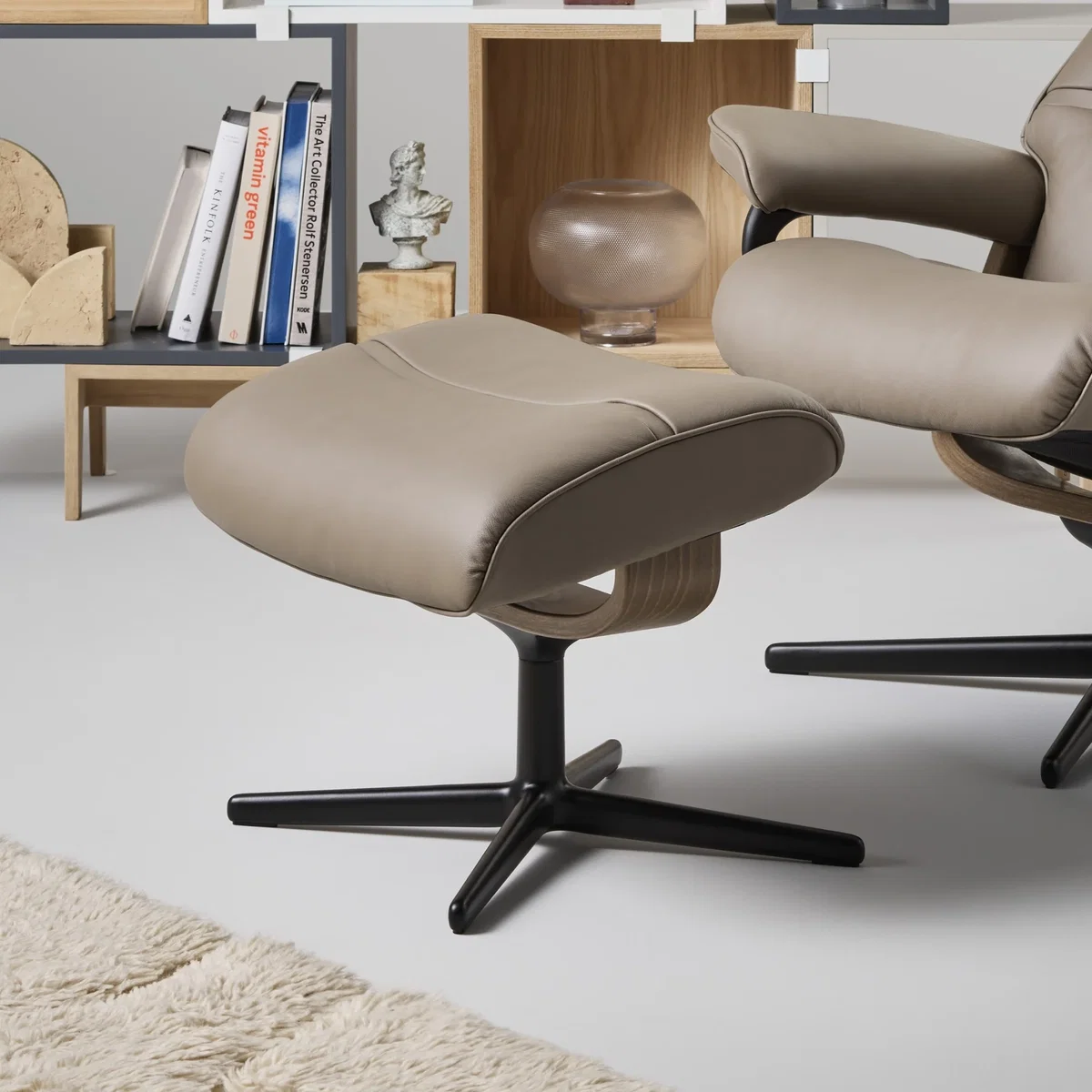 Stressless Philip Footstool With Cross Base - Fabric – image 2