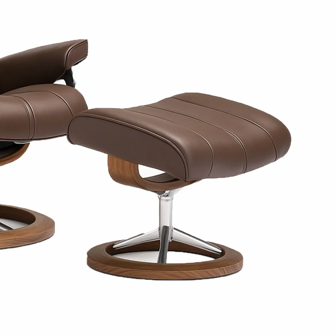 Stressless Paul Footstool With Signature Base - Paloma Leather – image 2
