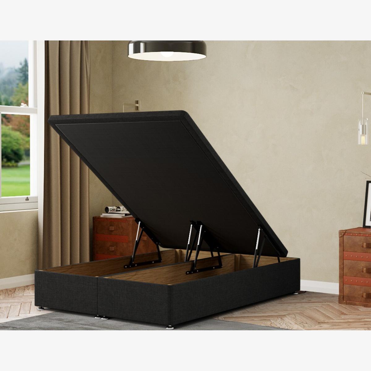 Simple Ottoman Base Linen - Black / Superking