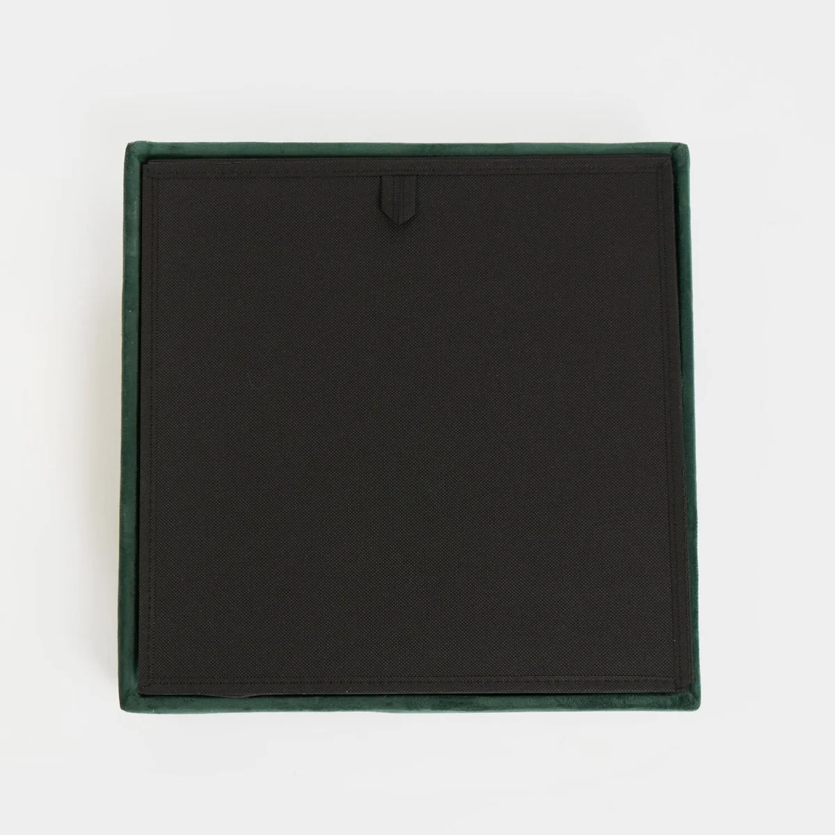 OHS Matte Velvet Foldable Storage Ottoman - Forest Green / 40cm – image 7