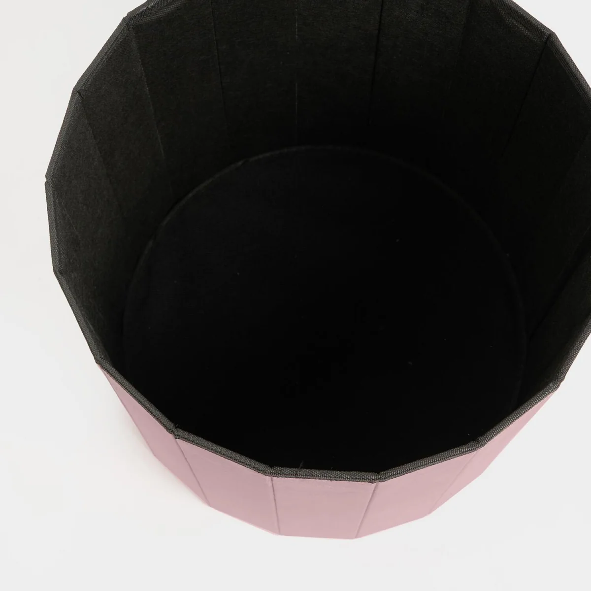 OHS Matte Velvet Foldable Storage Ottoman - Blush / 42cm – image 7
