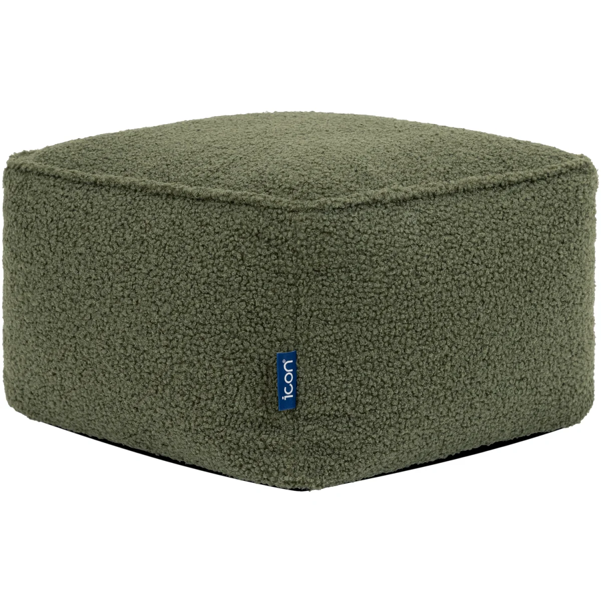 icon Amara Boucle Square Footstool Bean Bag, Olive - Olive – image 4