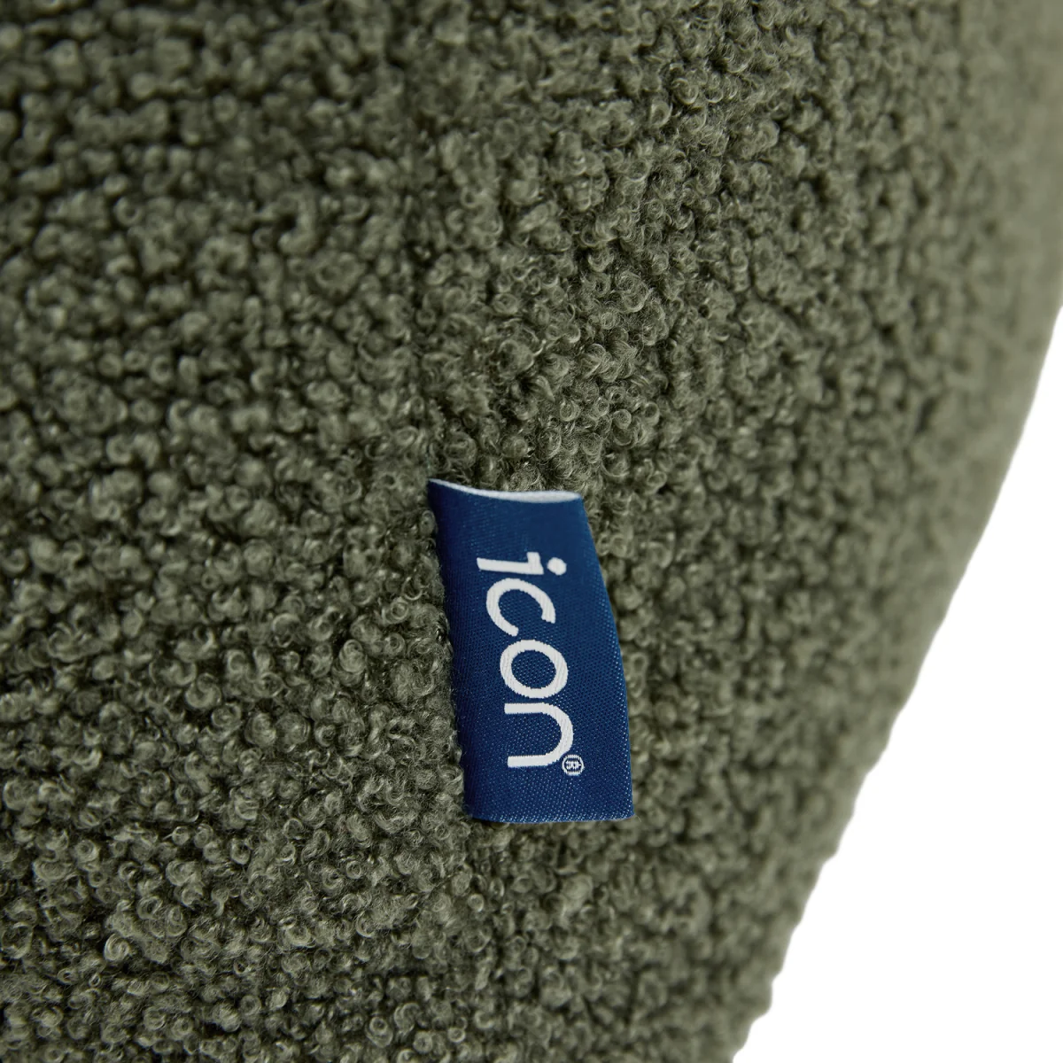 icon Amara Boucle Square Footstool Bean Bag, Olive - Olive – image 6