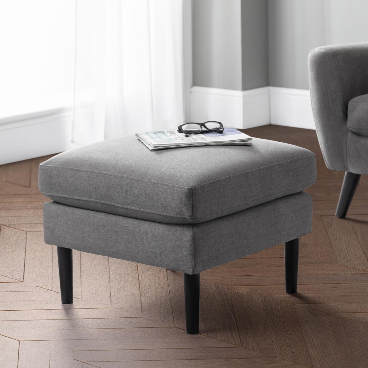 Monza Footstool - Grey Linen / Linen – image 3