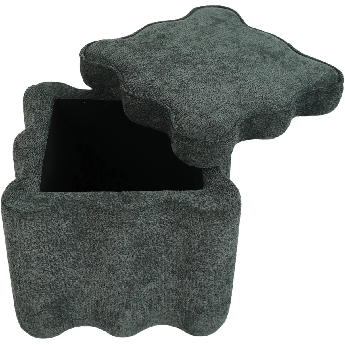 Wavy Storage Ottoman - Green – image 4