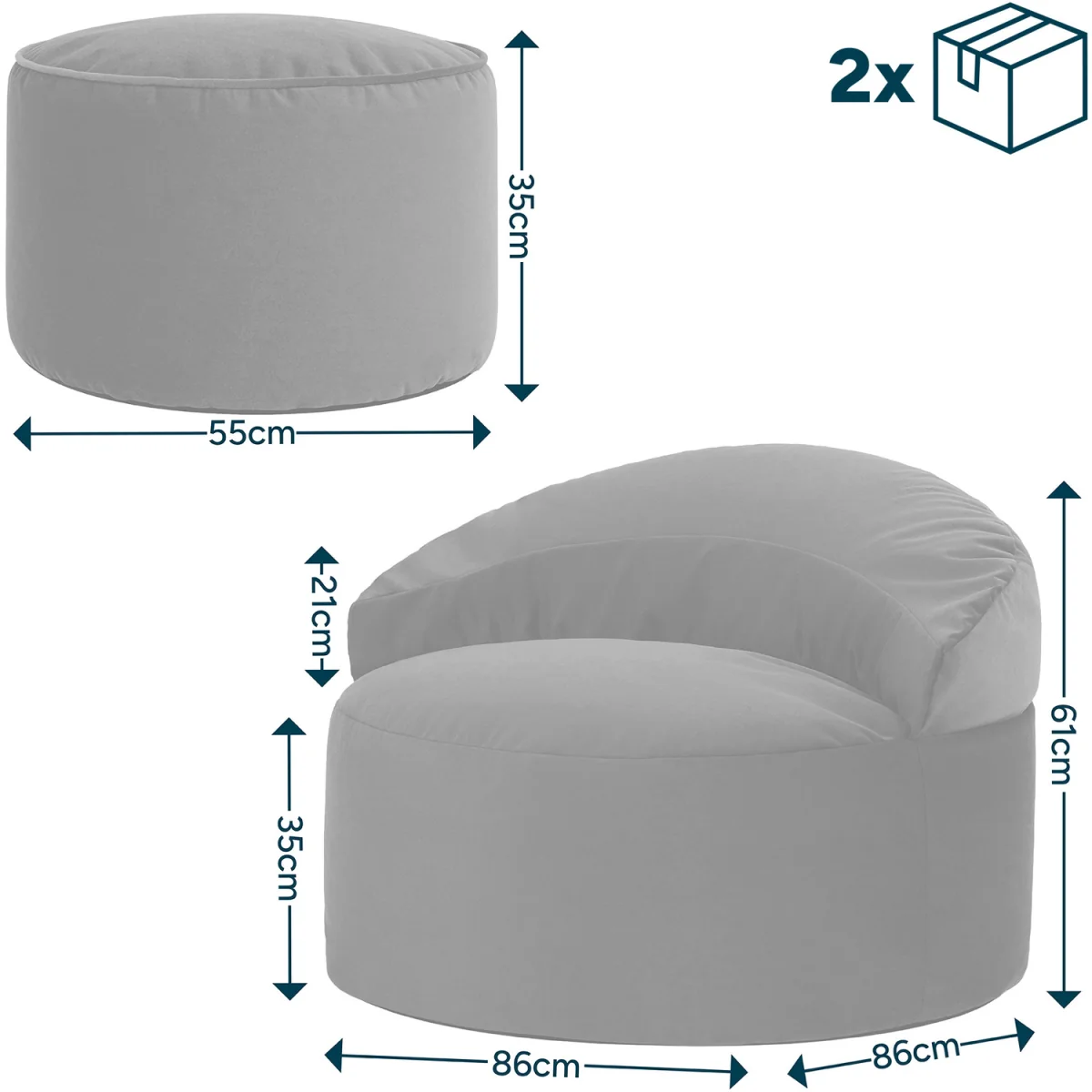 icon Orb Accent Chair and Milano Round Footstool Matt Velvet, Spicy Terracotta - Terracotta – image 4