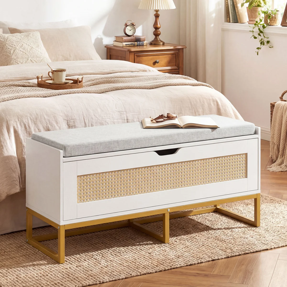 Rattan Storage Chest - White – image 6