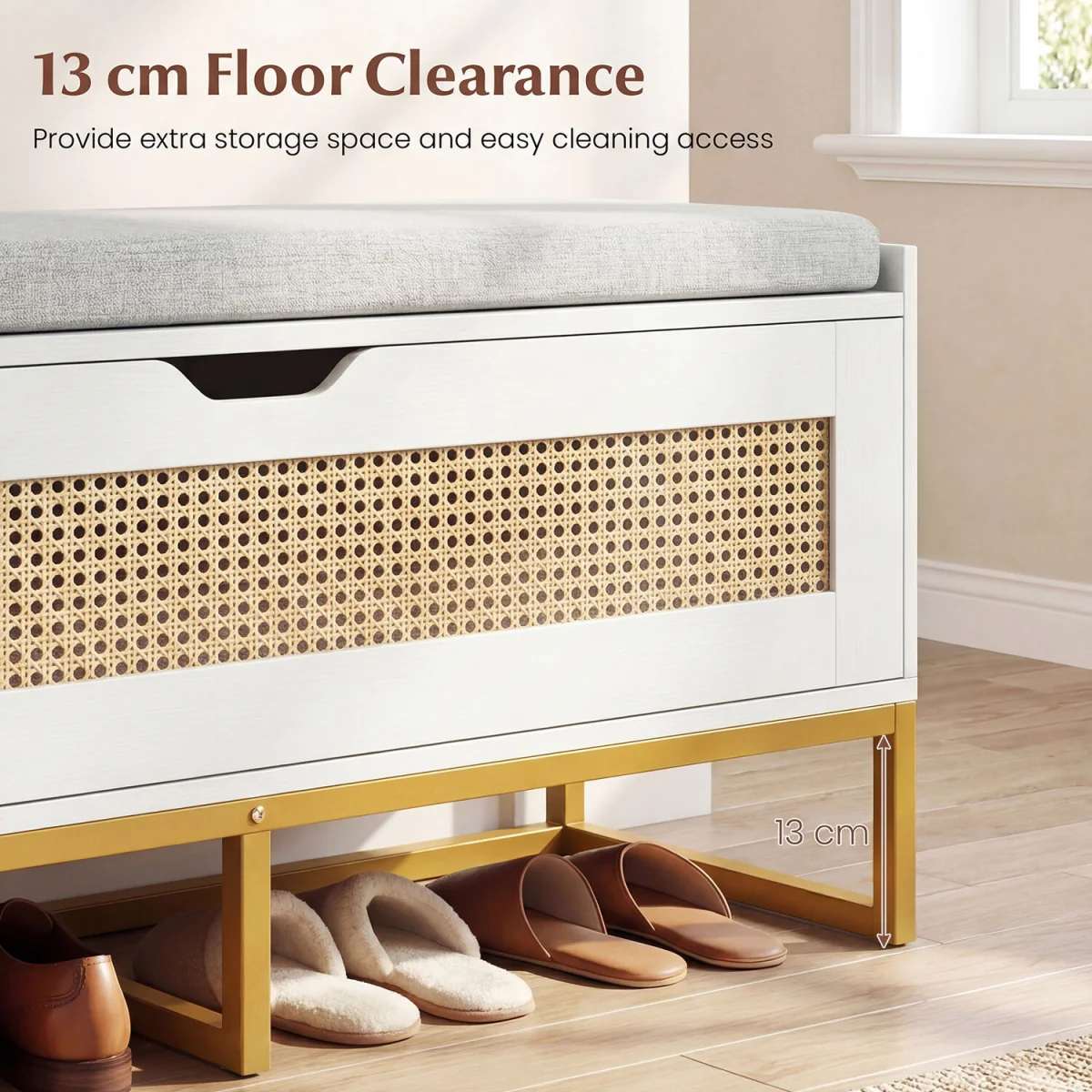 Rattan Storage Chest - White – image 7