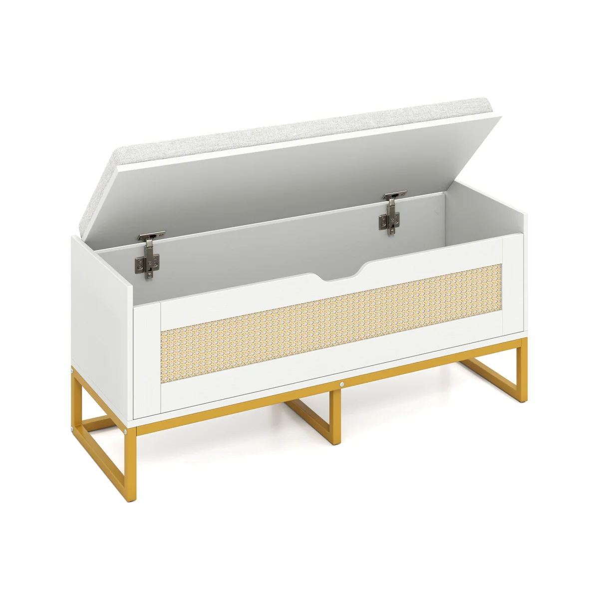 Rattan Storage Chest - White – image 1