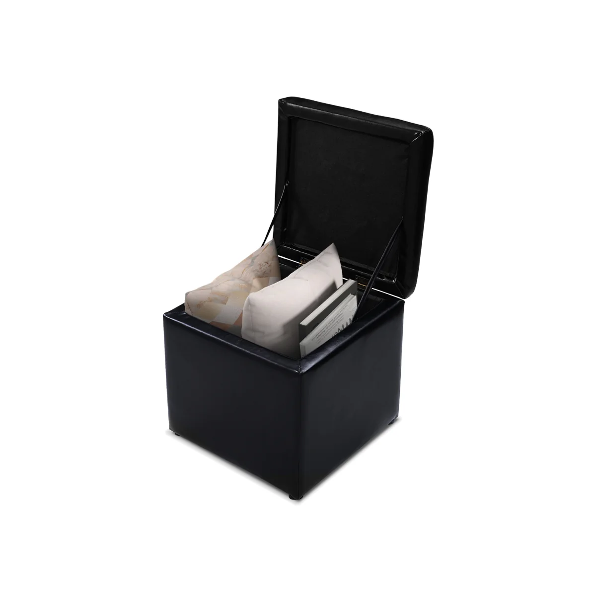 Seat Cube with Storage Space - Black – image 1