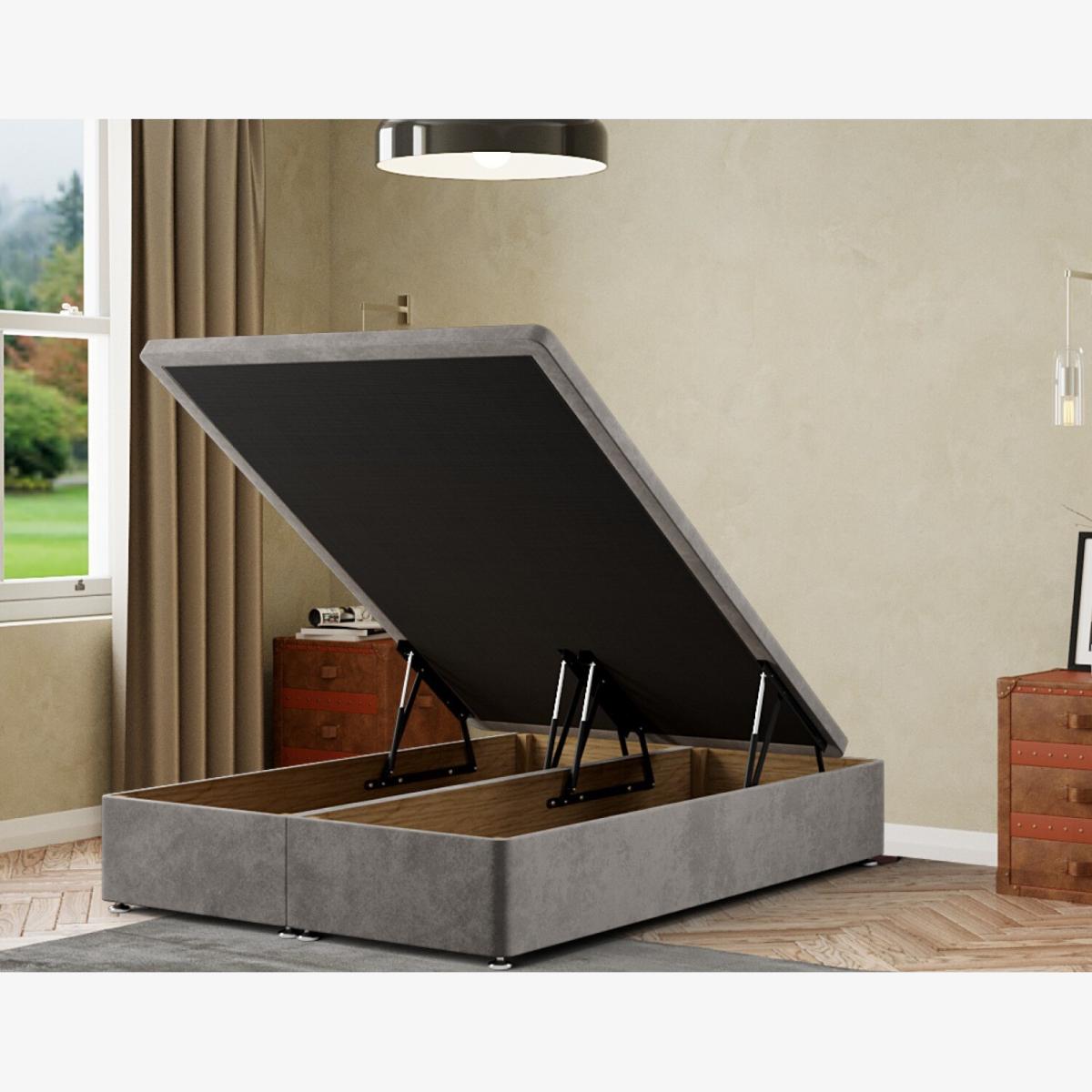 Simple Ottoman Base Plush - Silver / Superking