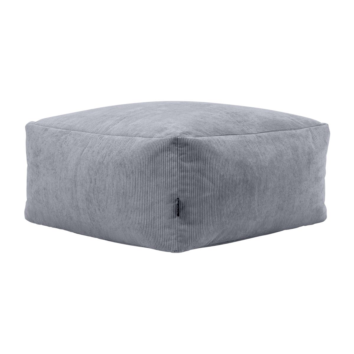 icon Tetra Fine Cord Slab Pouffe - Charcoal Grey