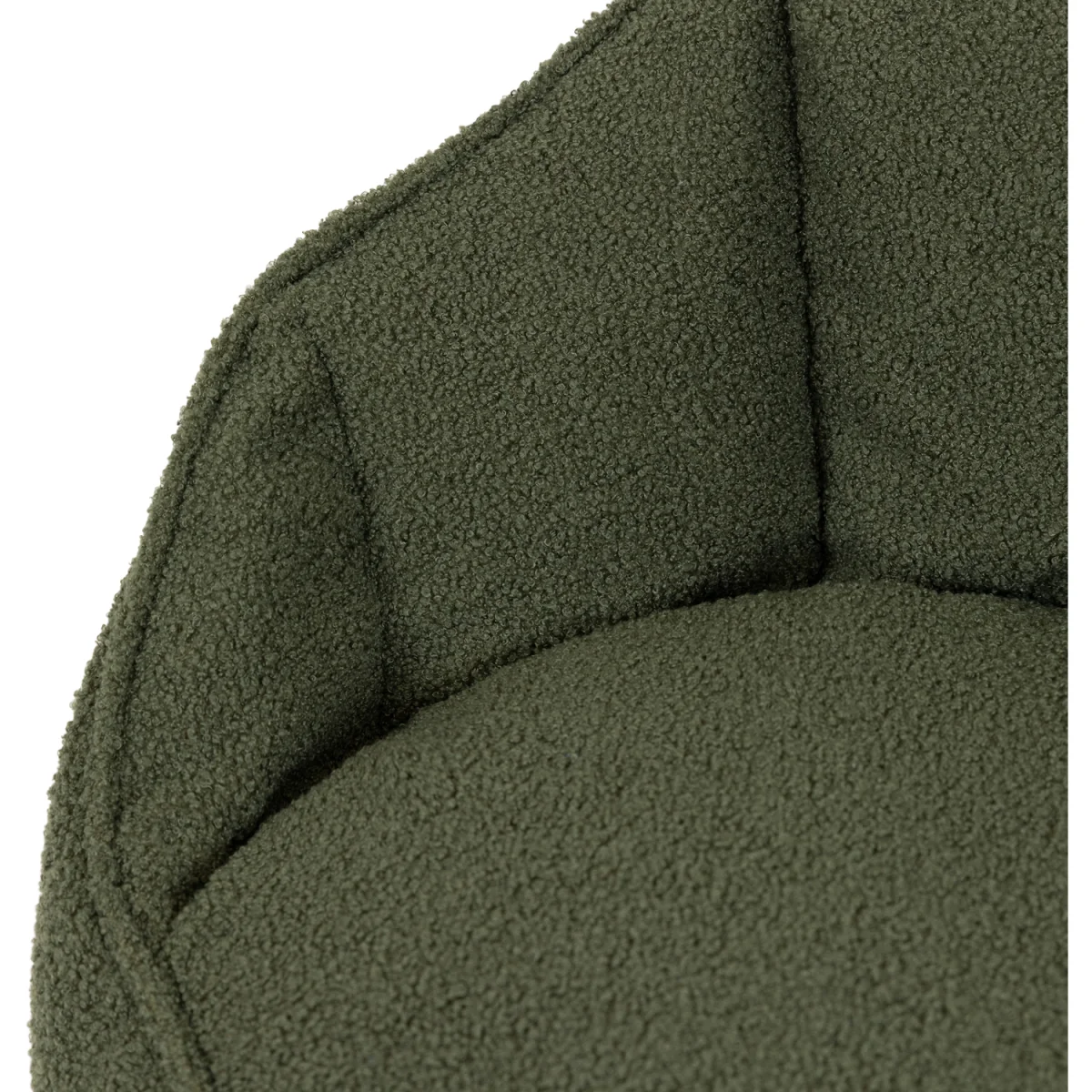 icon Boucle Sirena Accent Chair and Footstool Bundle, Olive - Olive – image 6