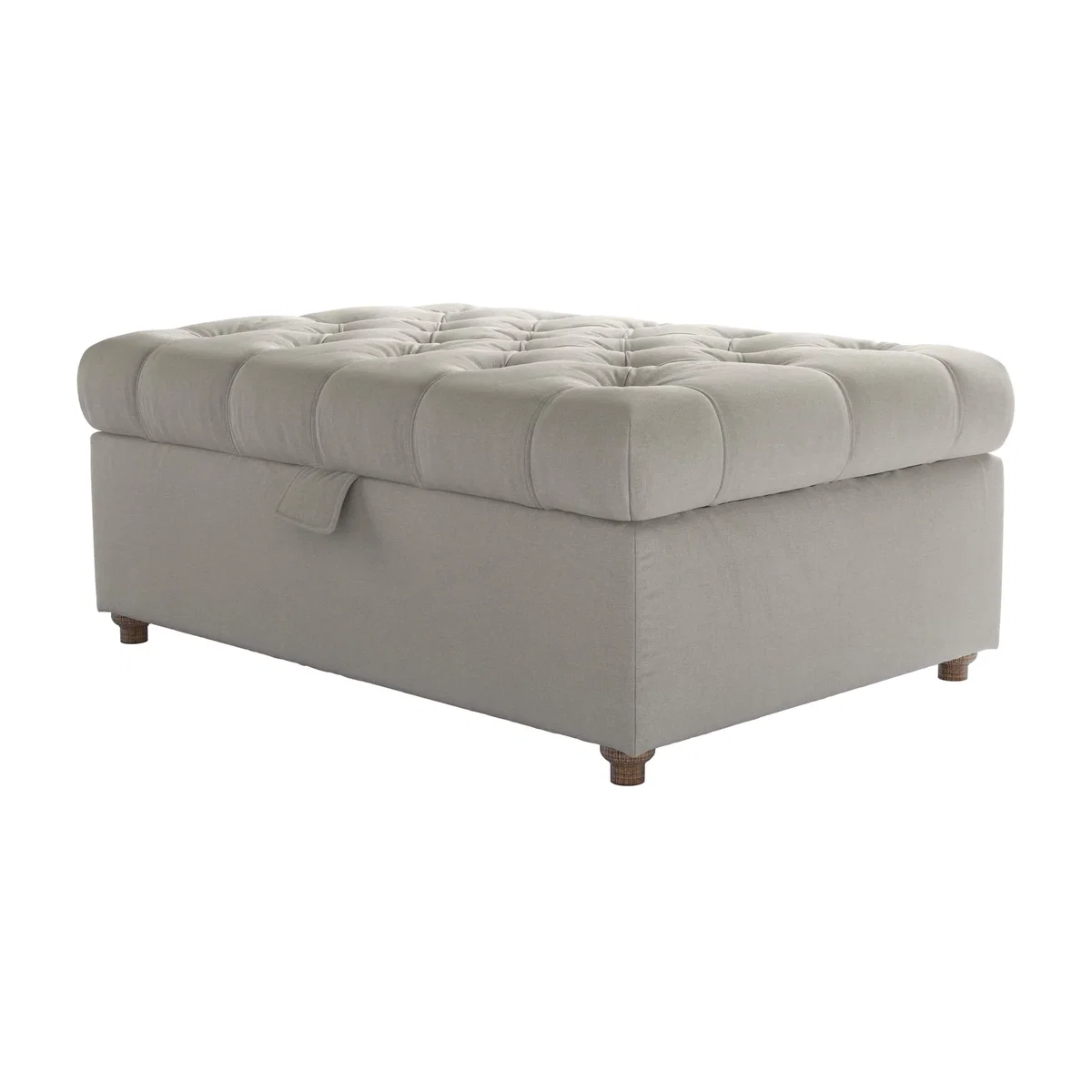 Perfectly Pristine Valentin Medium Rectangular Storage Footstool in Stoneware Easy Cotton - sofa.com
