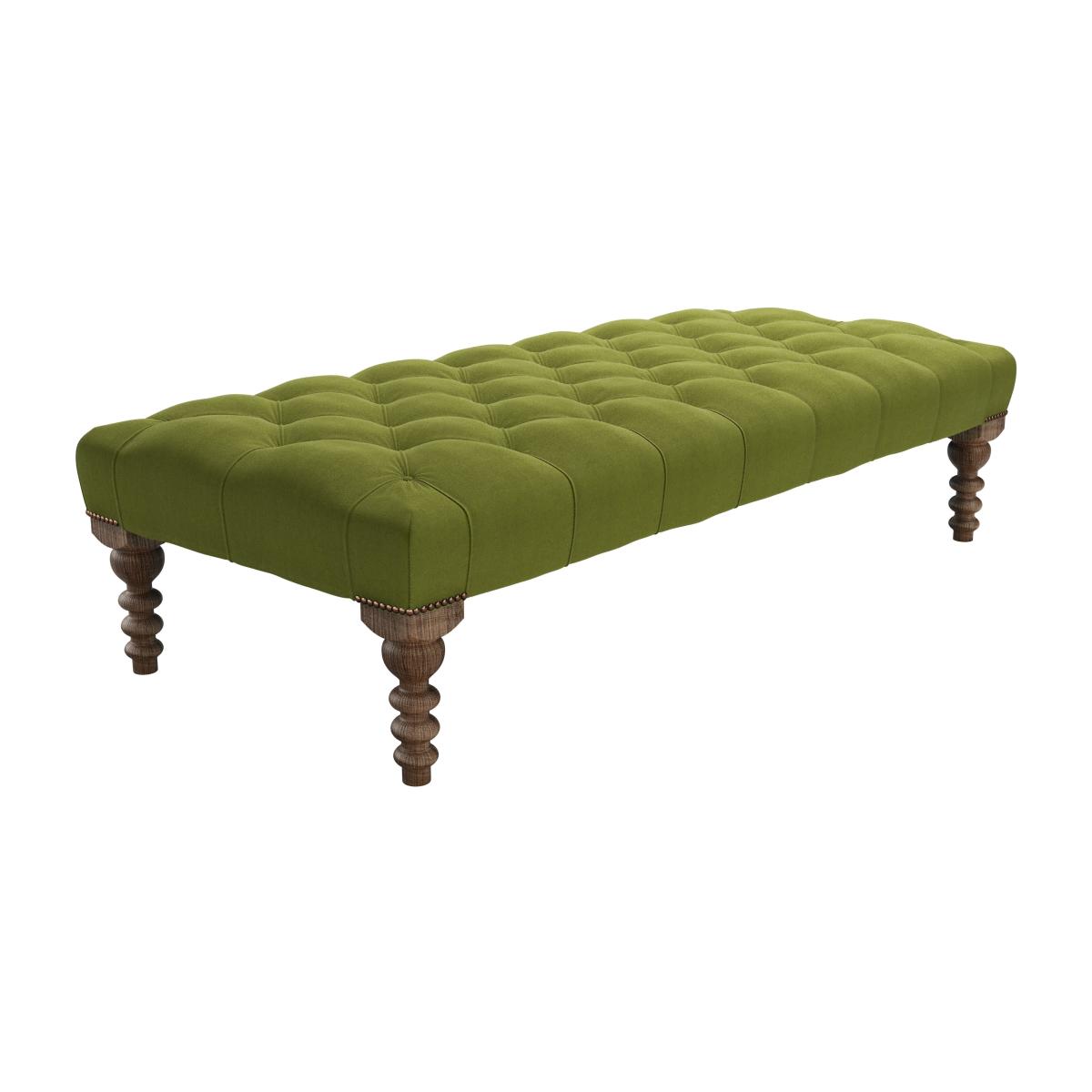 Valentin Large Rectangular Footstool in Vine Leaf Organic Smart Cotton – image 1