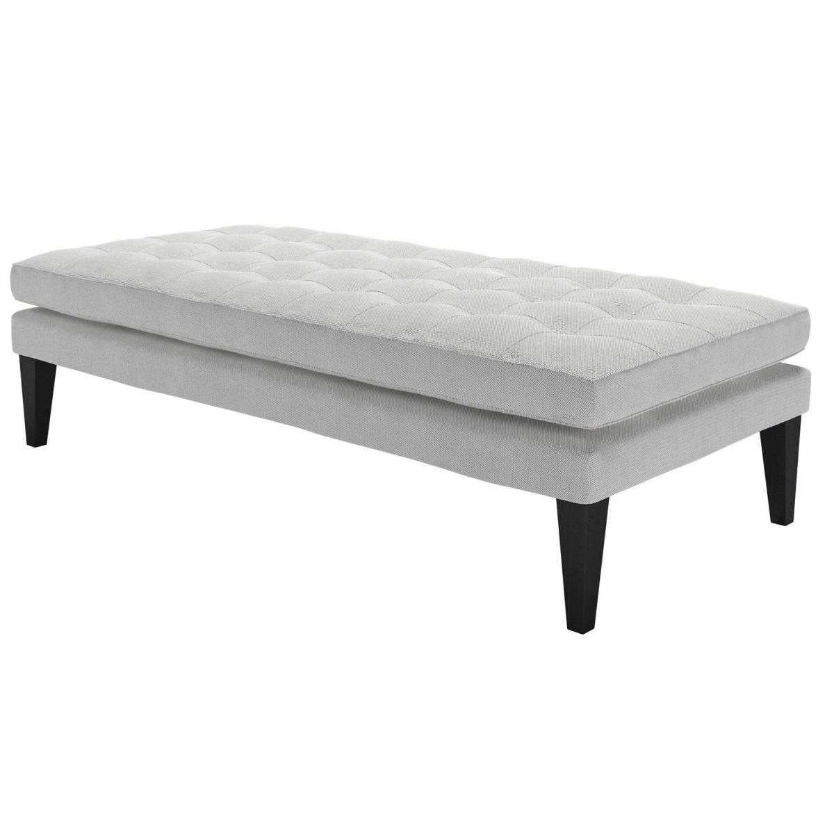 Club Large Rectangular Footstool in Cornflower Silky Jacquard Weave – image 2