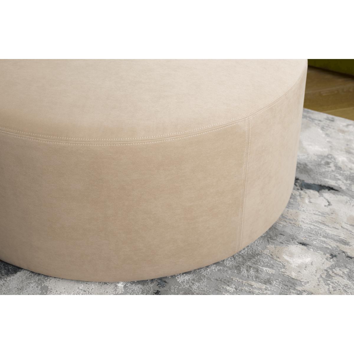 Luna Half Moon Footstool in Pampas Hygge Smart Linen – image 5