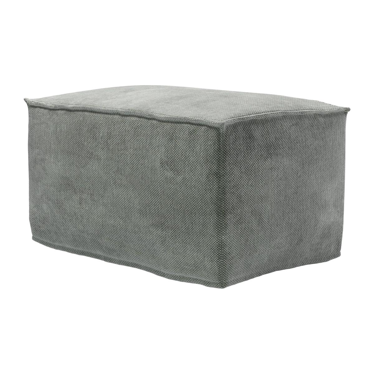 Anders Small Rectangular Footstool in Moonstone Speckled Chenille – image 1