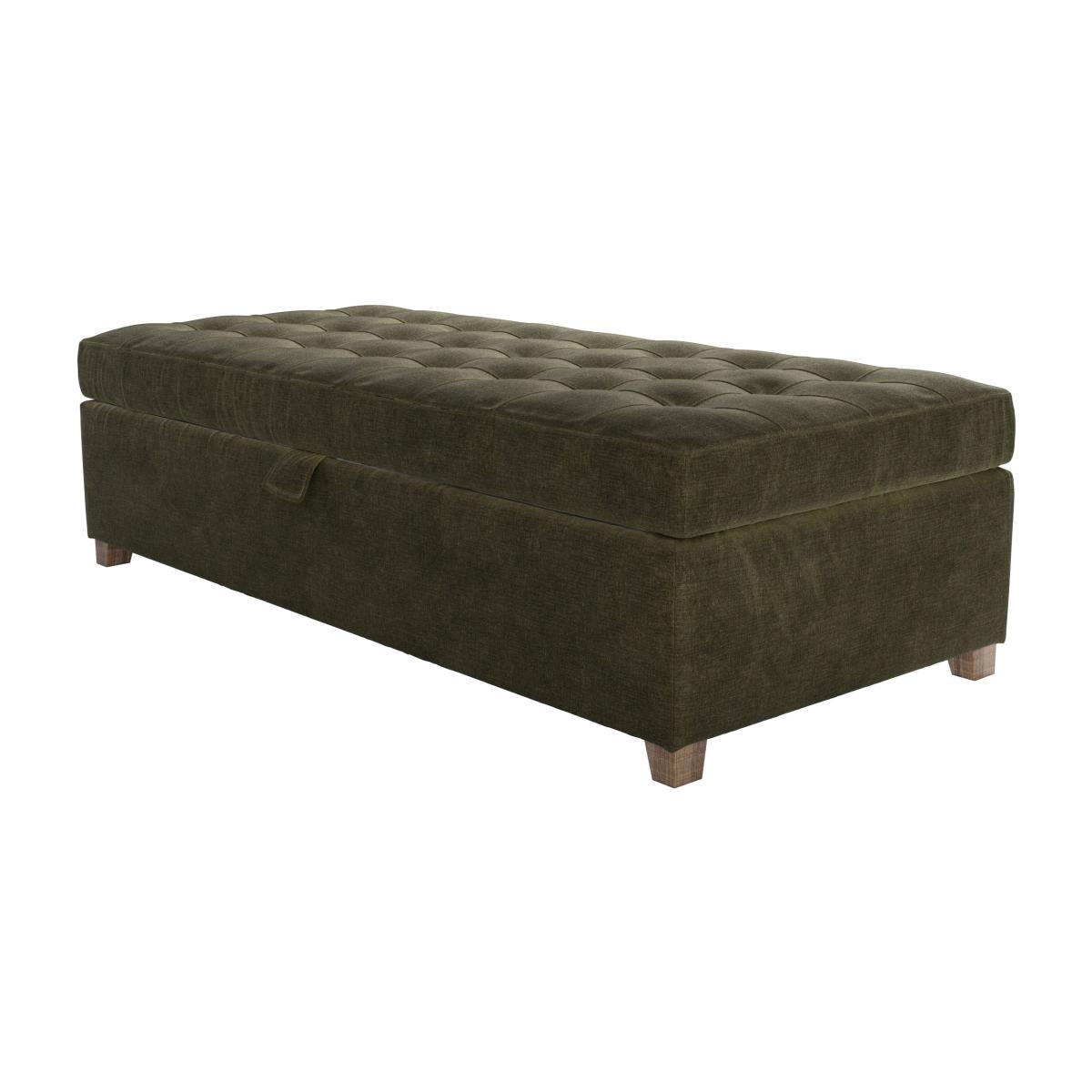 Club Large Rectangular Storage Footstool in Juniper Aquaclean Clever Chenille – image 1
