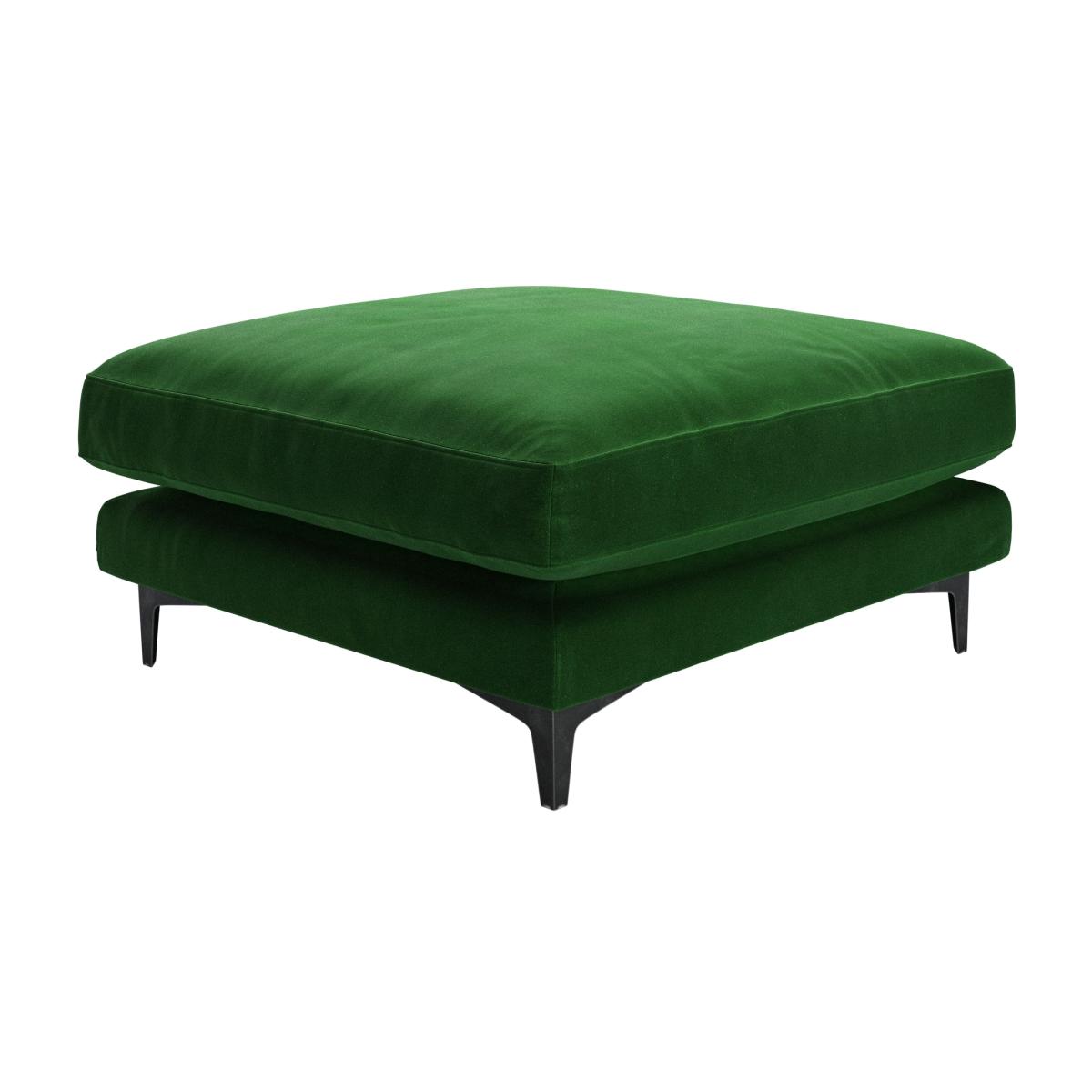 Boston Large Rectangular Footstool in Putting Green Aquaclean Clever Velvet – image 1