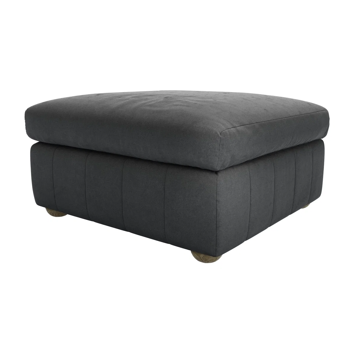 Tiffany Medium Square Footstool in Arctic Seal Easy Cotton - sofa.com