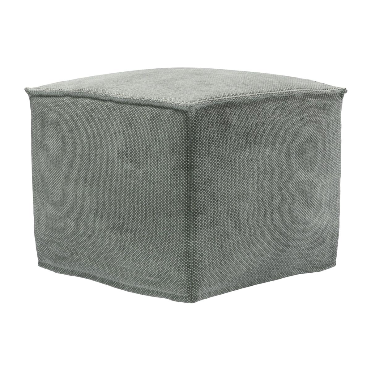 Anders Small Square Footstool in Moonstone Speckled Chenille – image 1