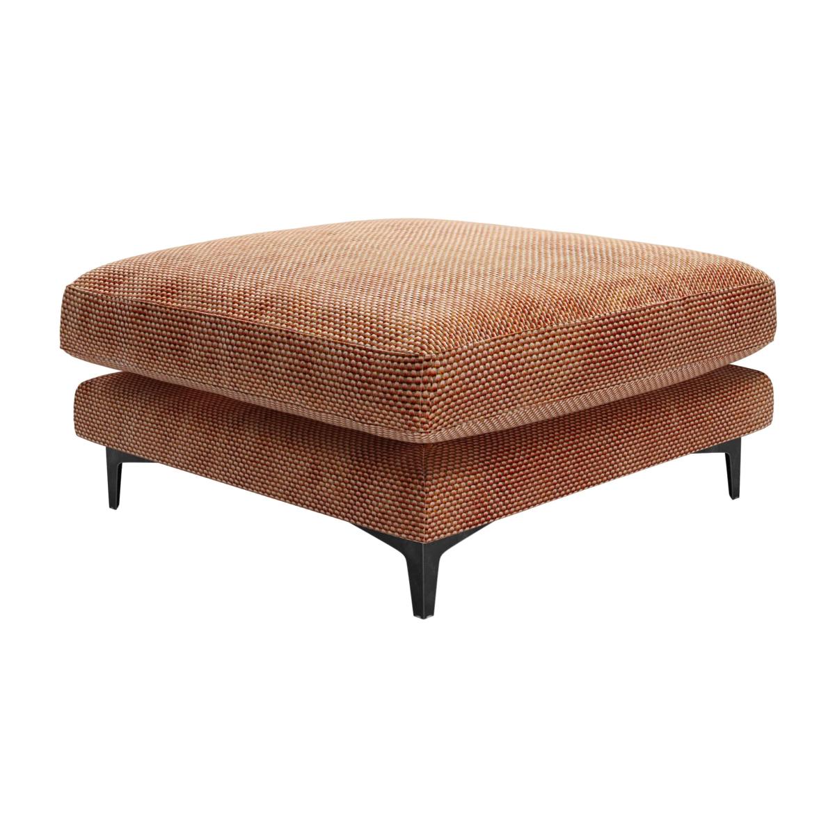 Boston Large Rectangular Footstool in Pomegranate Bubble Velvet – image 1