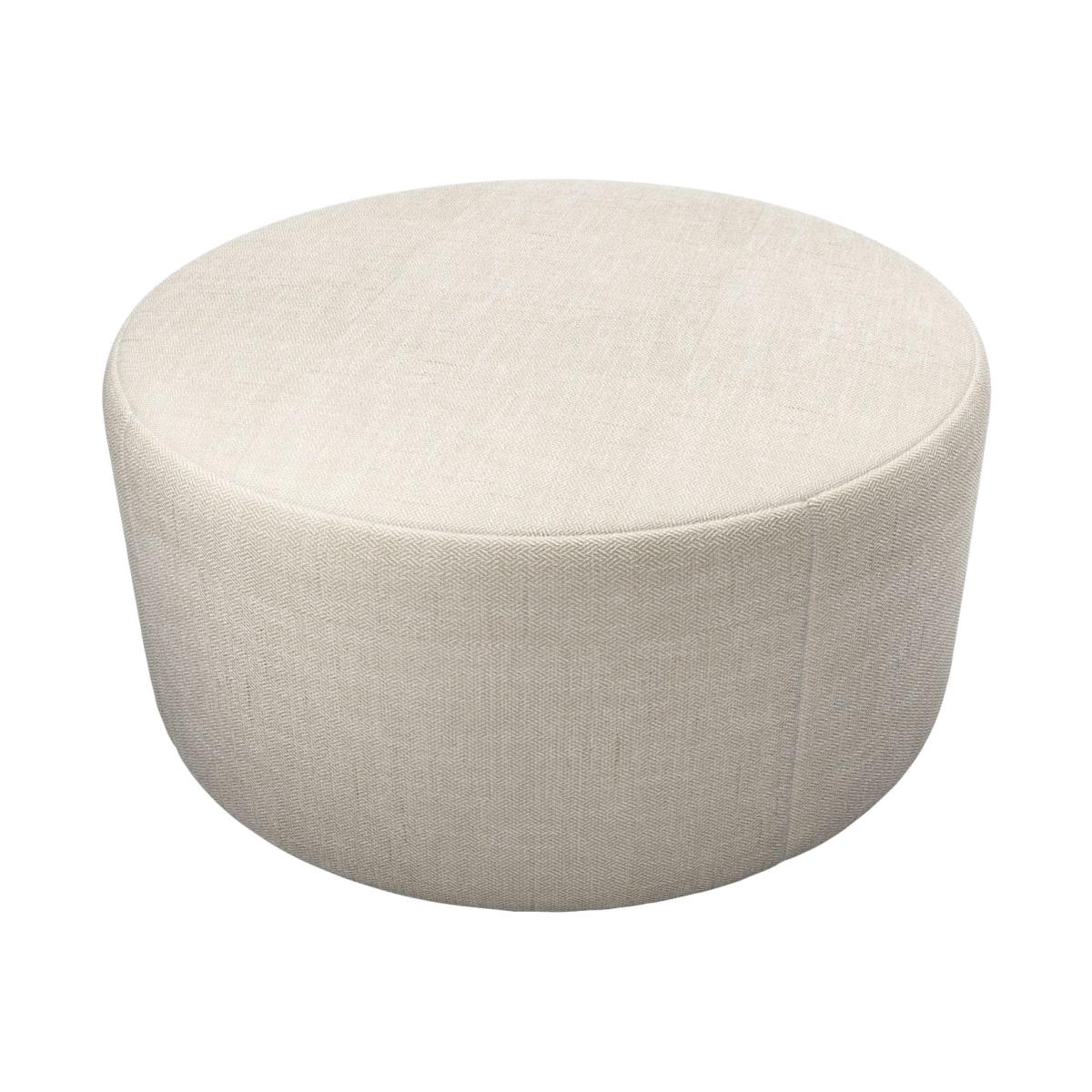 Luna Large Round Footstool in Jasmine Silky Jacquard Weave – image 1