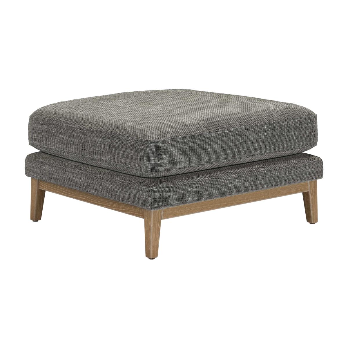Costello Large Rectangular Footstool in Liquorice Baylee Multi-Tone Viscose Linen – image 1