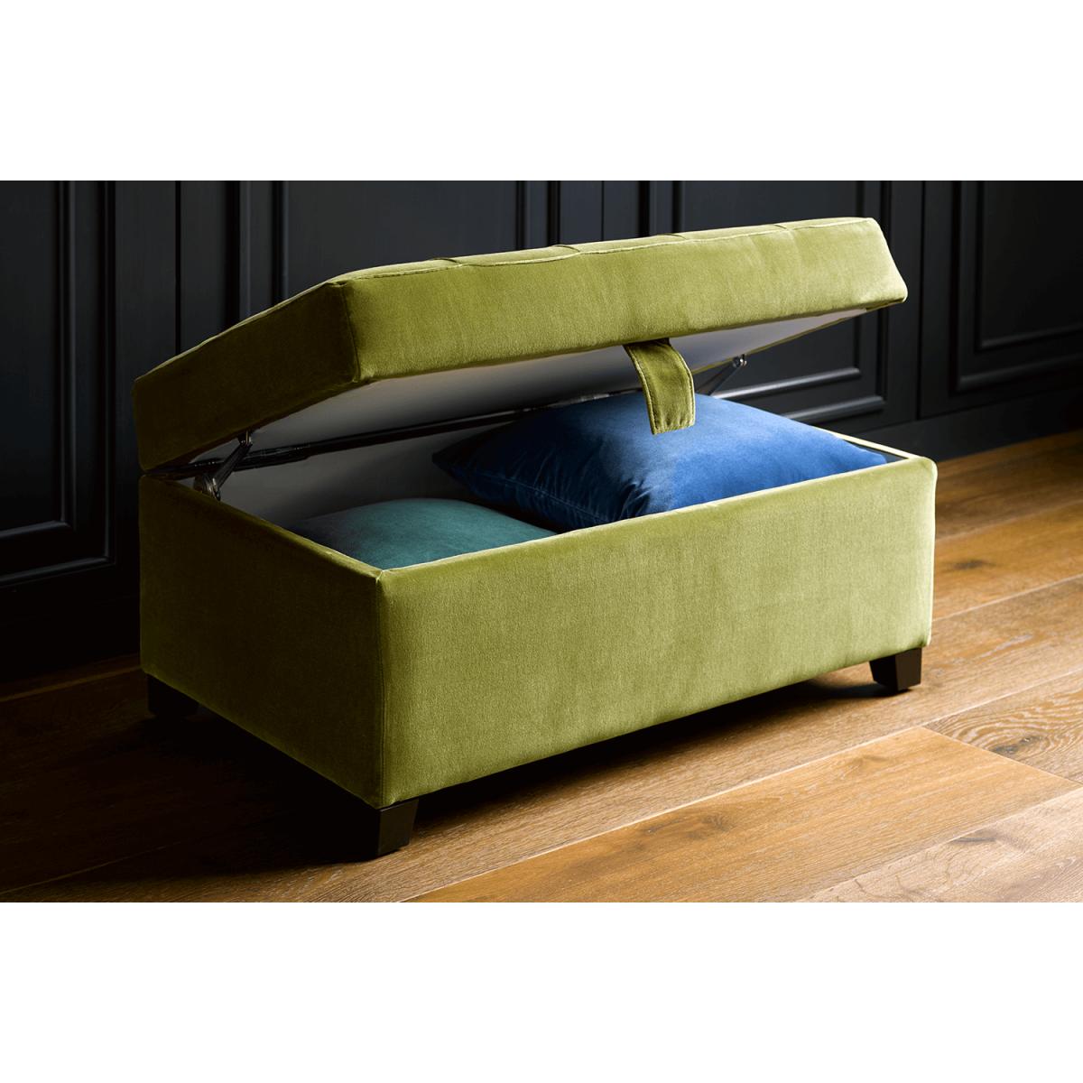 Club Large Rectangular Storage Footstool in Port Royal Aquaclean Clever Chenille – image 3