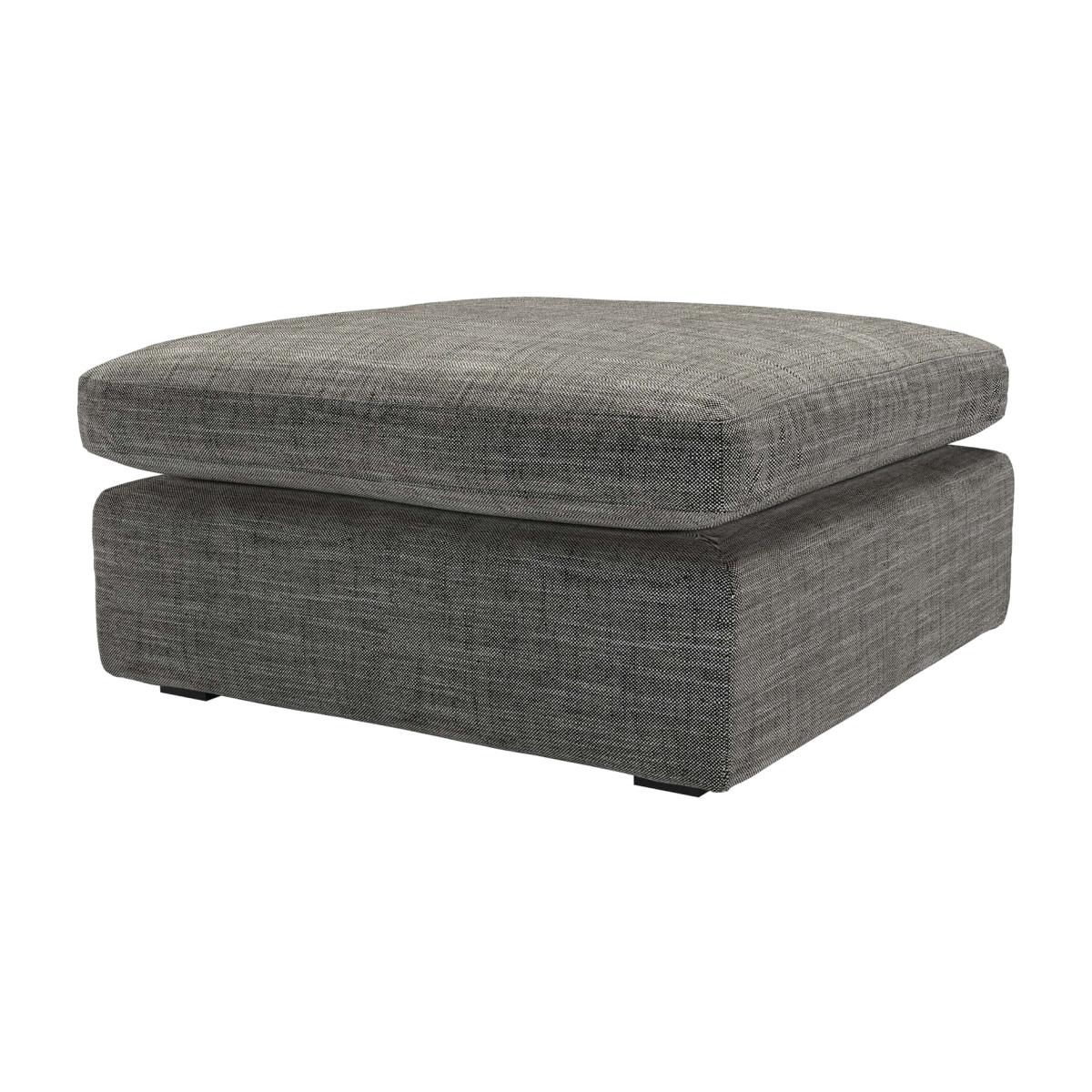 Long Island Slim Medium Rectangular Footstool in Liquorice Baylee Multi-Tone Viscose Linen – image 1