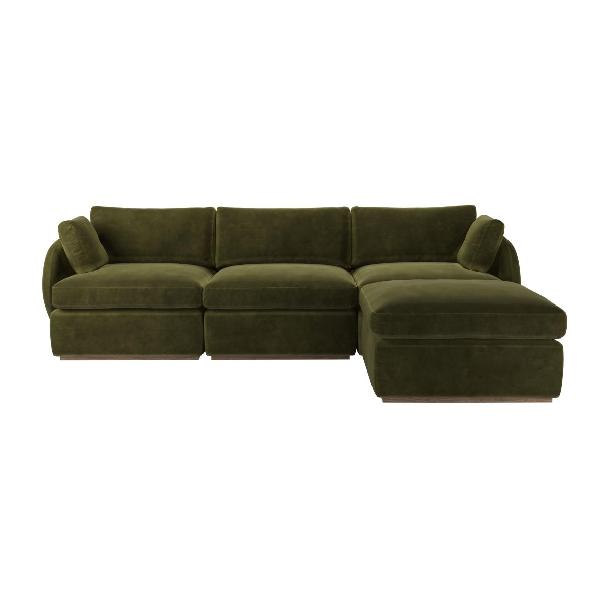 Ren Complete Set with Footstool in Meadow Smart Velvet – image 1