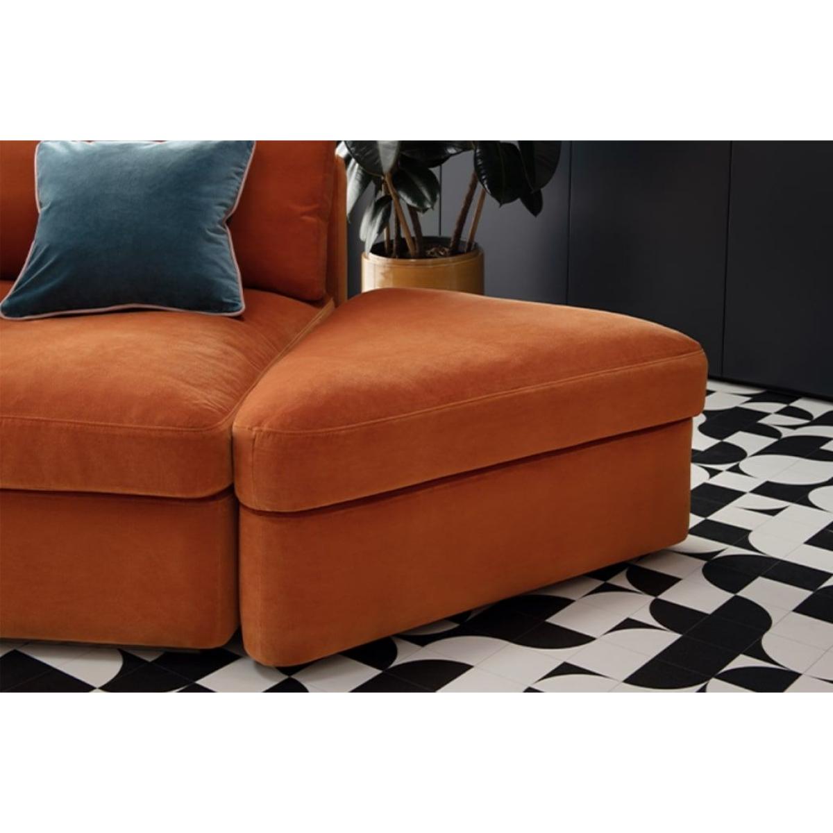 Ren Complete Set with Footstool in Wishful Vermeer Linen – image 9
