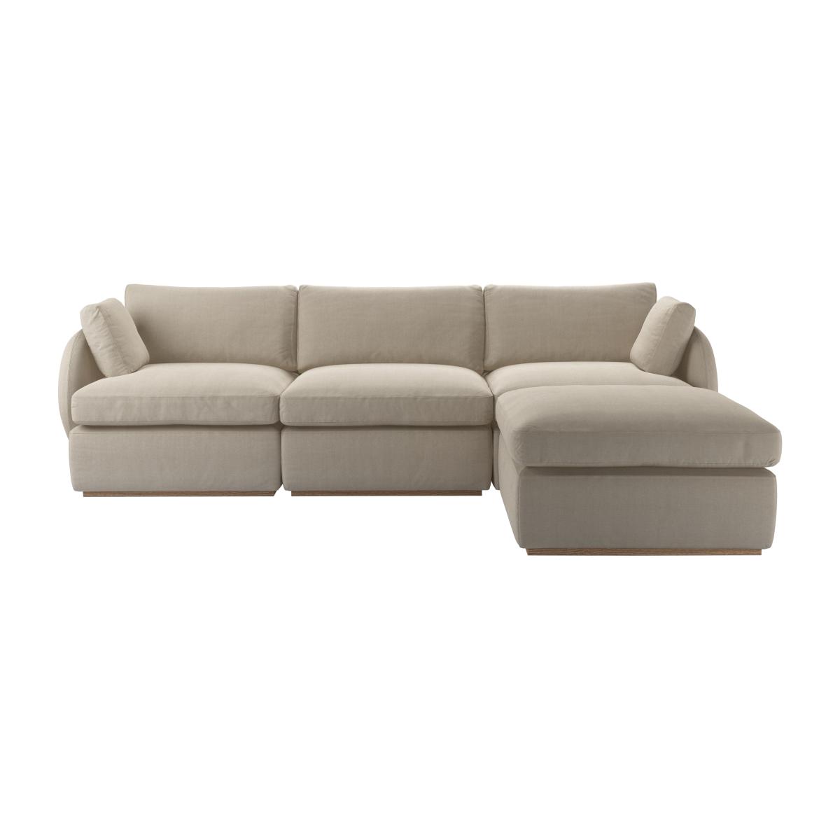 Ren Complete Set with Footstool in Wishful Vermeer Linen – image 1