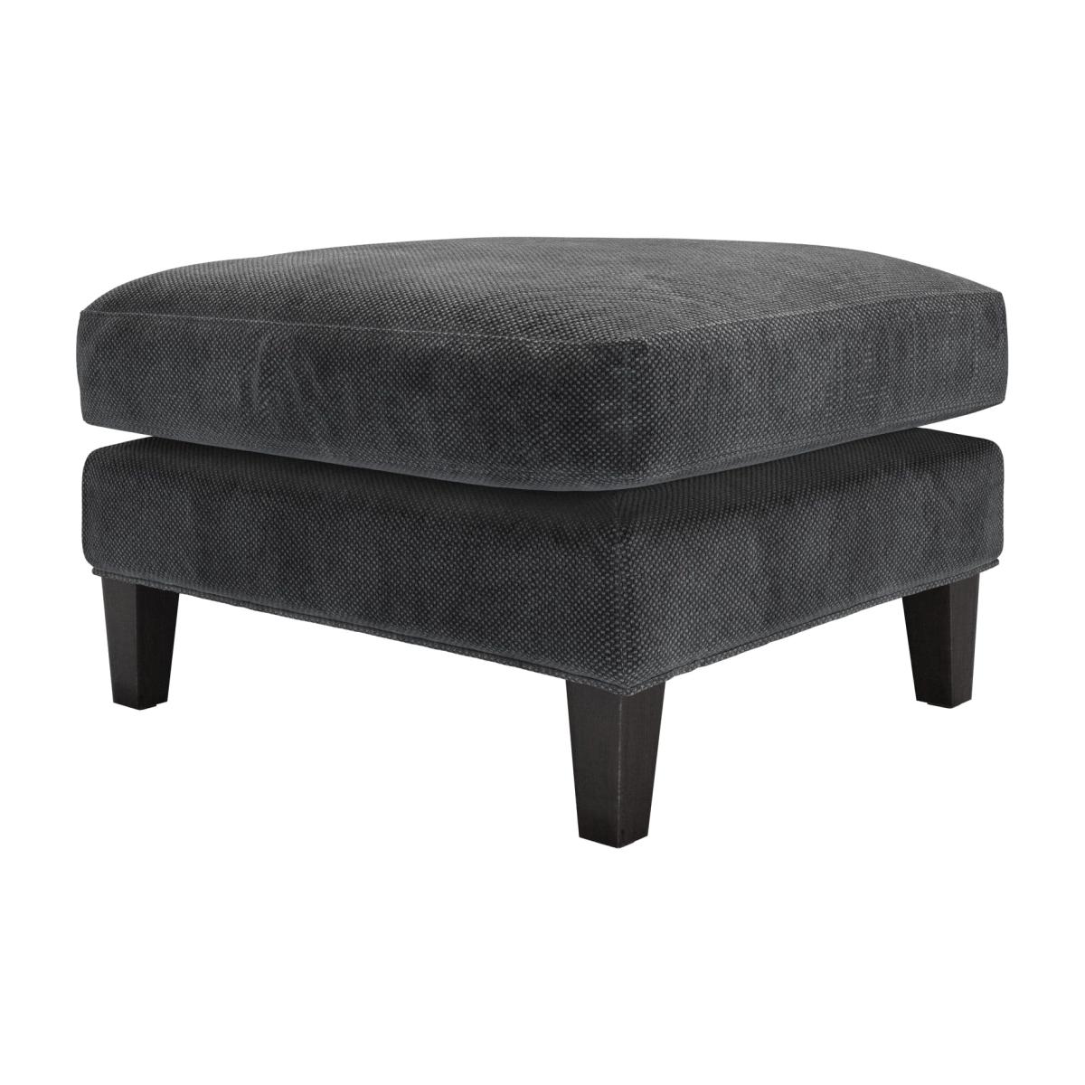 Izzy Medium Rectangular Footstool in Raven Speckled Chenille – image 1
