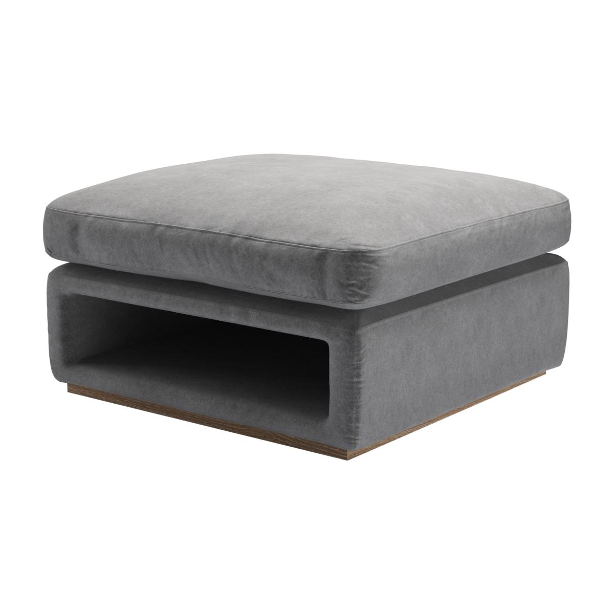 Ren Modular Storage Footstool in Earl Grey Smart Velvet – image 1