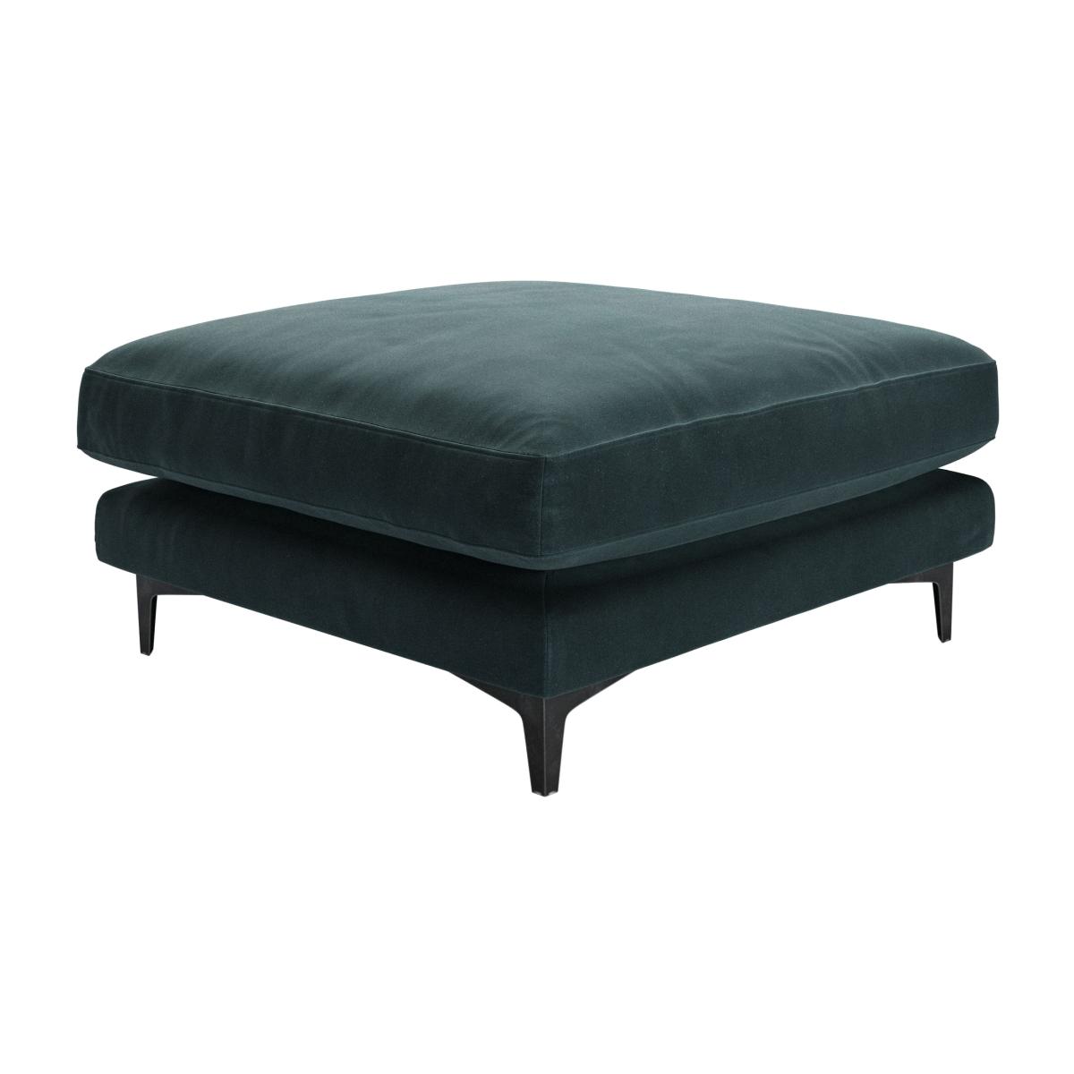 Boston Large Rectangular Footstool in Deep Forest Aquaclean Clever Velvet – image 1