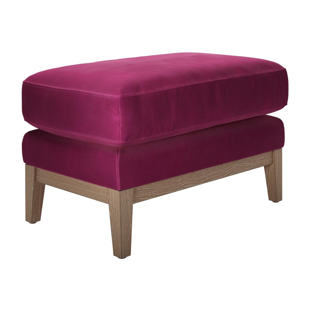 Costello Small Rectangular Footstool in Persian Rose Smart Velvet – image 1
