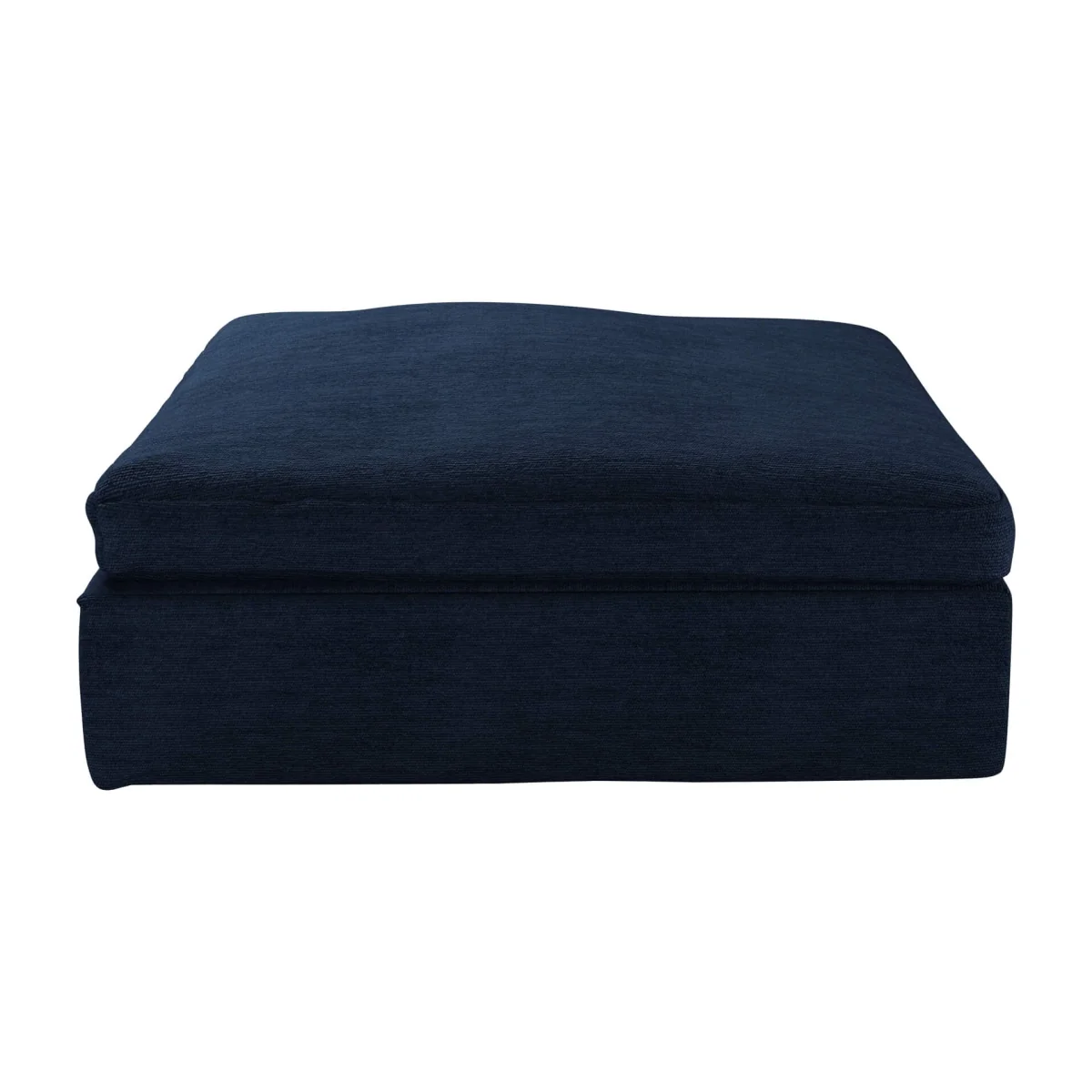 Long Island Footstool Modular End Unit in Twilight Slubby Cotton - sofa.com