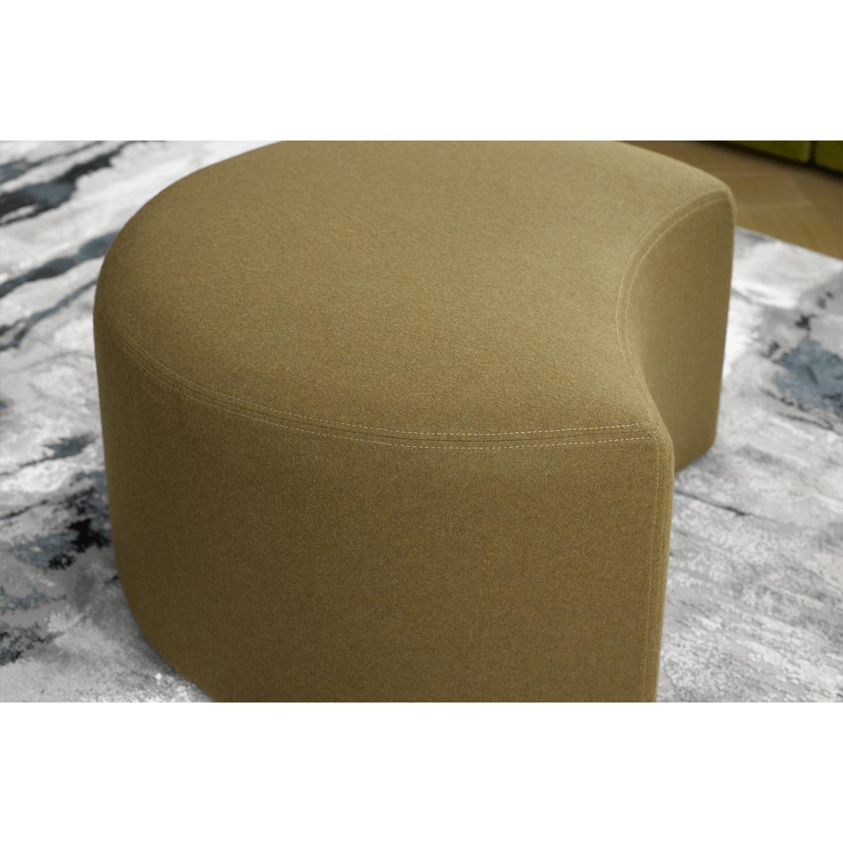 Luna Half Moon Footstool in Nimbus Aquaclean Clever Velvet – image 5