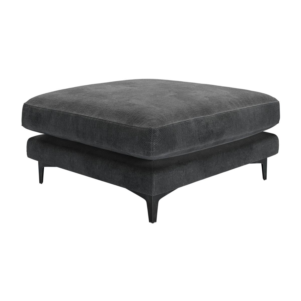 Boston Large Rectangular Footstool in Raven Speckled Chenille – image 1