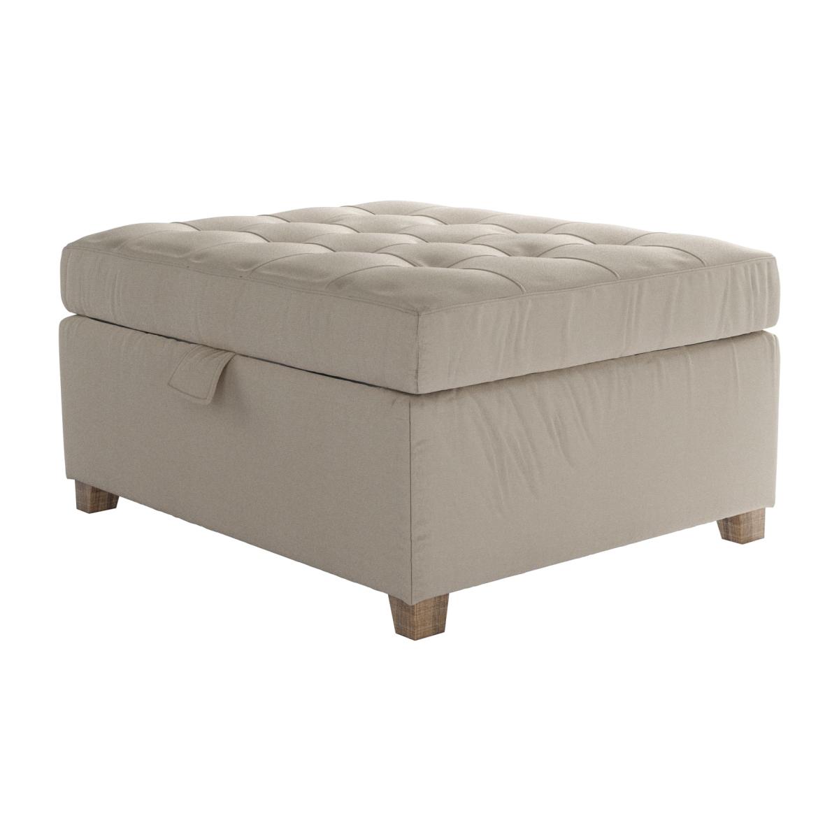 Club Small Rectangular Storage Footstool in Elderflower Organic Smart Cotton – image 1