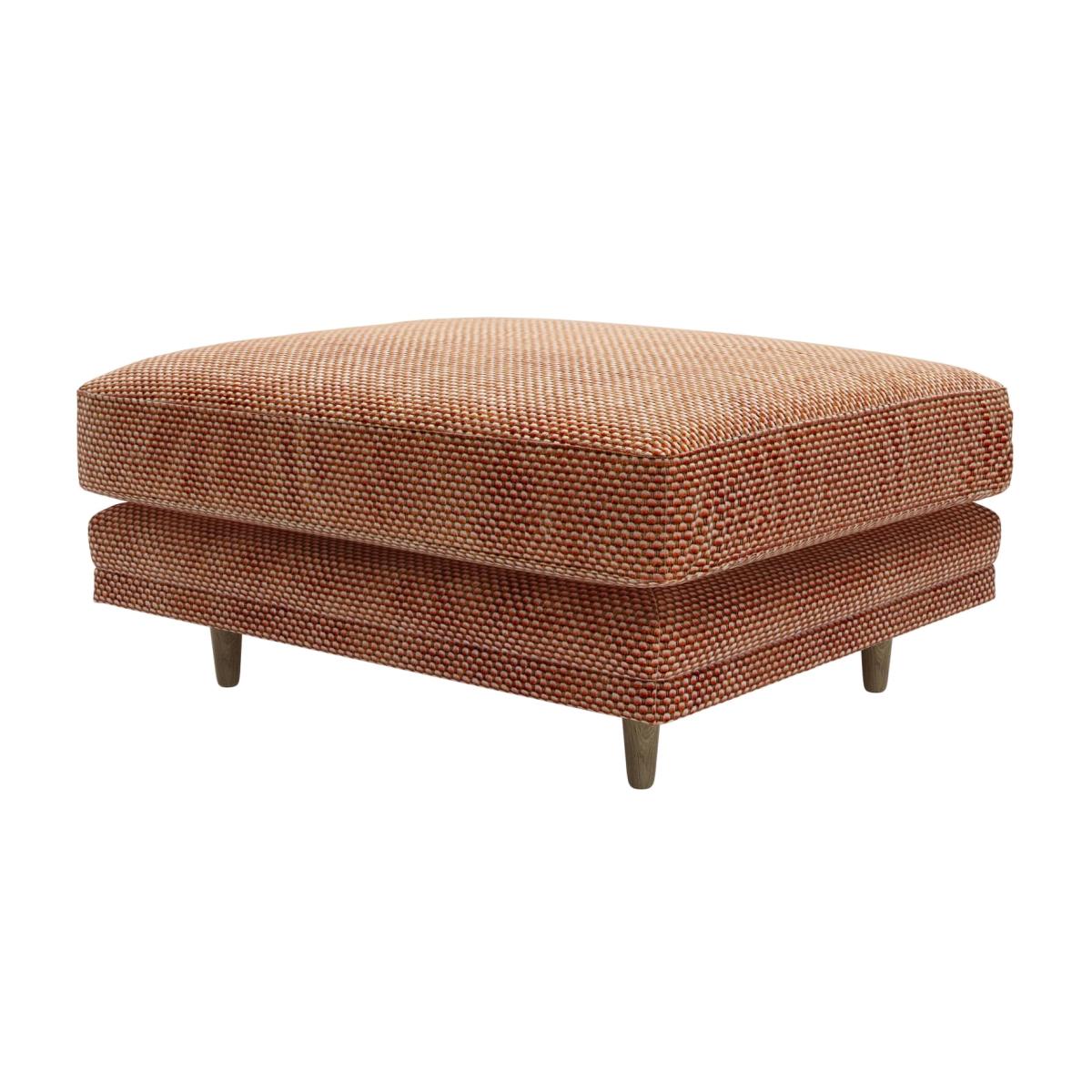 Marco Large Rectangular Footstool in Pomegranate Bubble Velvet – image 1