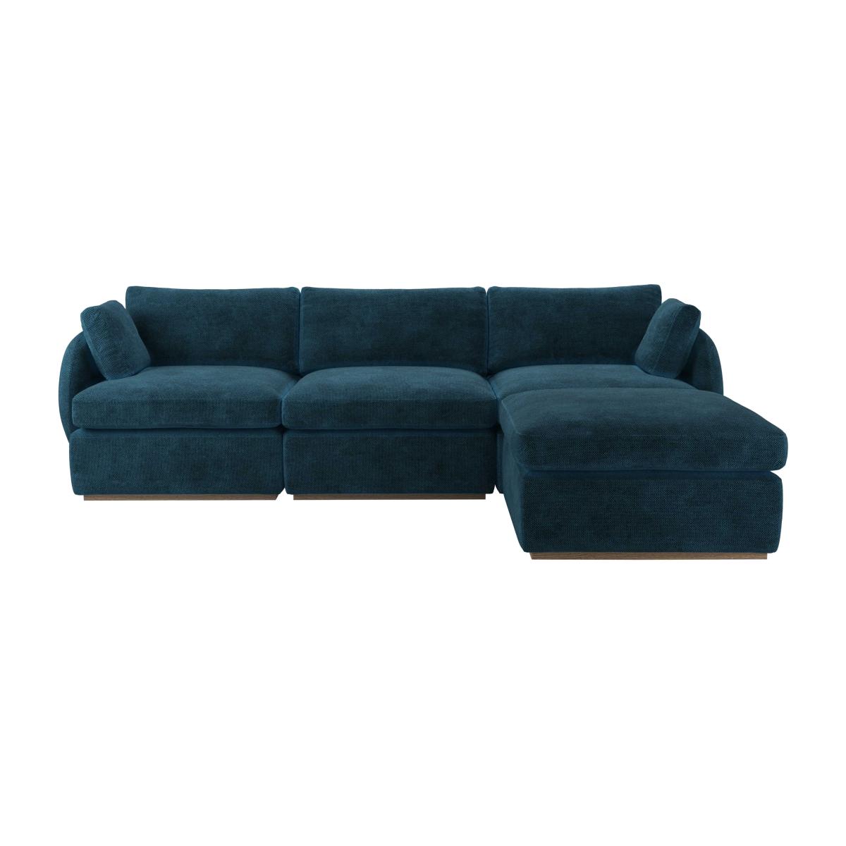 Ren Complete Set with Footstool in Mineral Mist Speckled Chenille – image 1