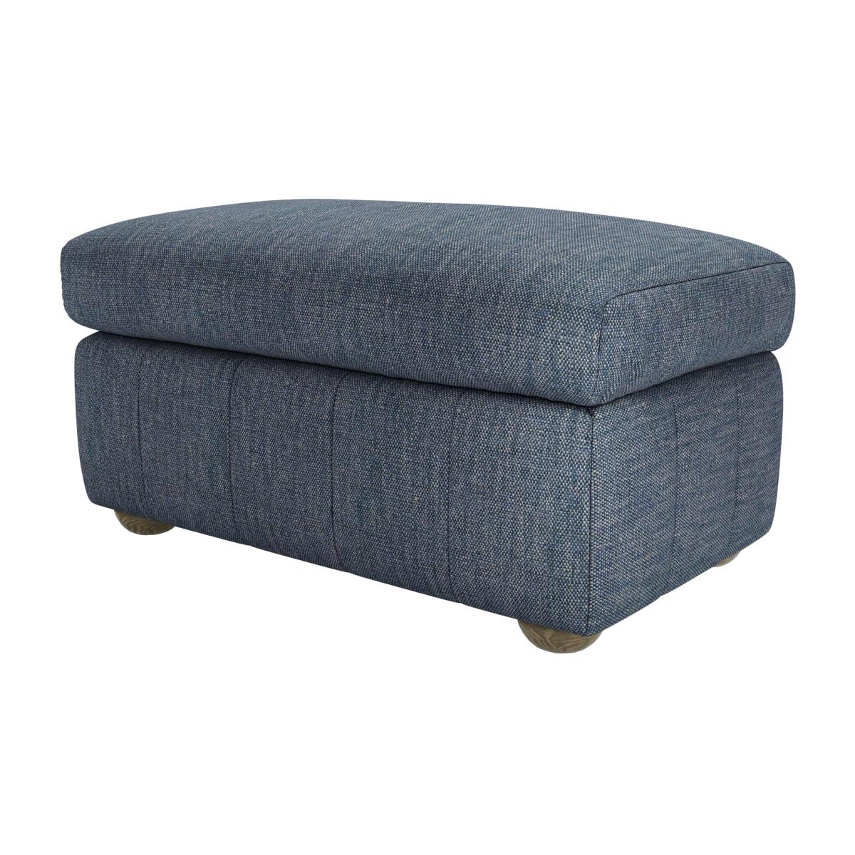 Tiffany Slim Medium Rectangular Footstool in Azure Florence Textured Weave – image 1